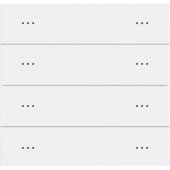 Letour LY/KC0402T10STENPCWHITESTRAIGHT Выключатель, 4 клав. 8 кнопок, белый