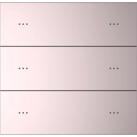 Letour LY/KC0302T10STPRGO Выключатель Т10 с ф-ми вызова сцен, 3 клав., 6 кнопок, пластик, закругл., золотой