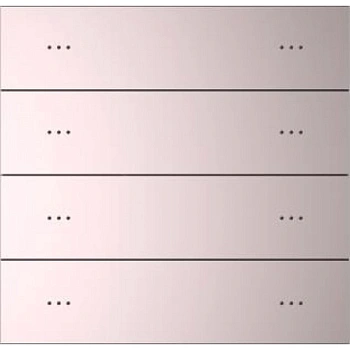 Letour LY/KK0410T10STPSGO Выключатель Т10, 4-клавишн., встр. реле, пластик, квадр., золотой